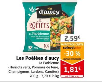 Colruyt D'aucy les poêlées offre