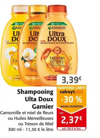 Colruyt Garnier shampooing ulta doux offre