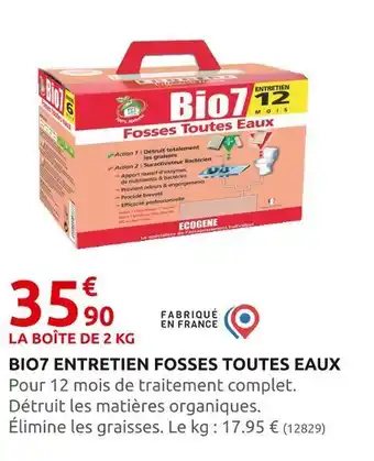 Rural Master Bio7 entretien fosses toutes eaux offre