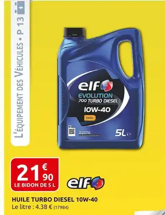 Elf huile turbo diesel 10w-40