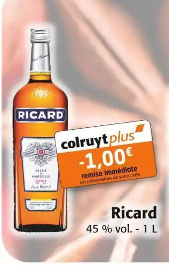 Colruyt Ricard ricard offre