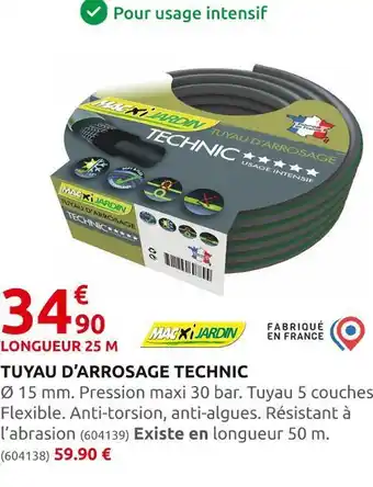 Rural Master Tuyau d’arrosage technic offre