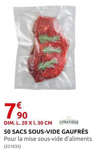 Rural Master Le pratique 50 sacs sous-vide gaufrés offre