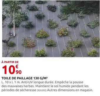 Rural Master Toile de paillage 130 g/m² offre