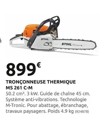 Rural Master Stihl tronçonneuse thermique ms 261 c-m offre