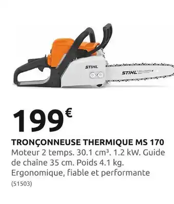 Rural Master Tronçonneuse thermique ms 170 offre