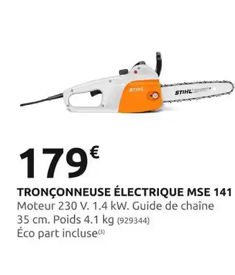 Rural Master Stihl tronçonneuse électrique mse 141 offre