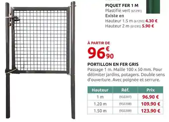 Portillon en fer gris