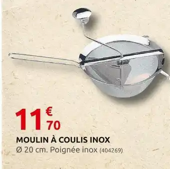 Rural Master Moulin à coulis inox offre