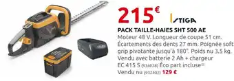 Rural Master Stiga pack taille-haies sht 500 ae offre