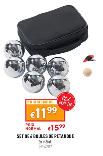 Set de 6 Boules De Petanque
