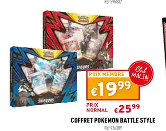 Trafic Coffret Pokemon battle Style offre