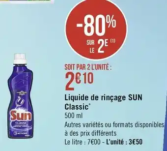 Liquide De Rinçage Sun Classic
