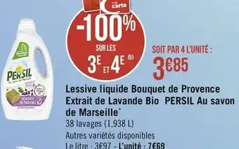 Casino Supermarchés Lessive Liquide Bouquet De Provence offre