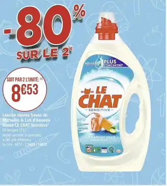 Casino Supermarchés Lessive Liquide Savon De Marseille & Lait d'Amande offre