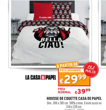 Trafic Housse De Couette Casa De Papel offre
