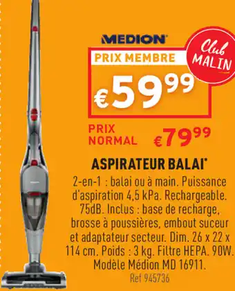 Trafic Aspirateur Balai offre
