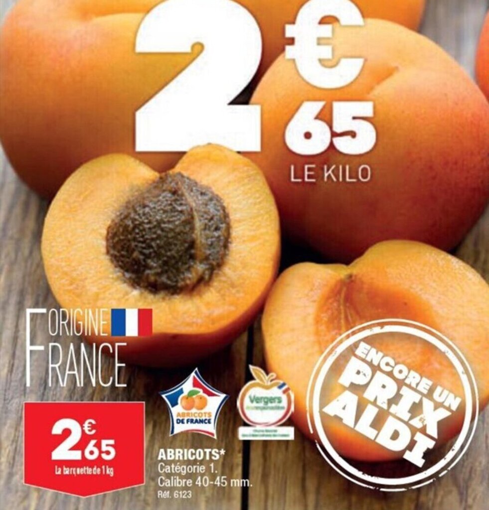 Promo ABRICOTS chez ALDI