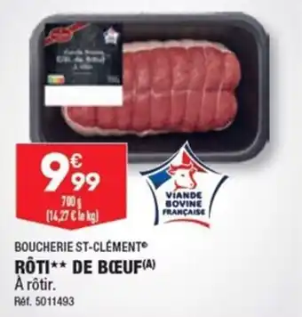 ALDI BOUCHERIE ST-CLÉMENT RÔTI** DE BŒUF(A) offre