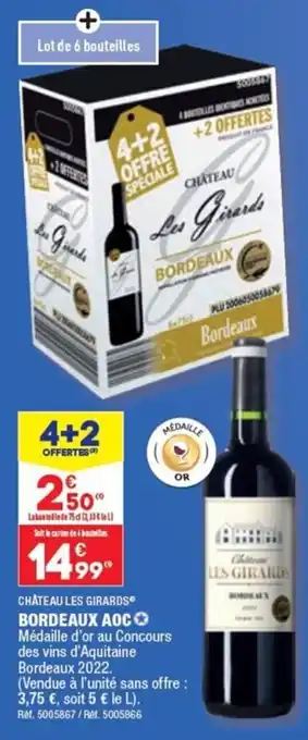 ALDI CHÂTEAU LES GIRARDS® BORDEAUX AOC offre