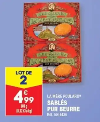 ALDI SABLÉS PUR BEURRE offre