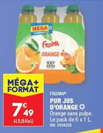 ALDI FRUIMAⓇ PUR JUS D'ORANGE offre