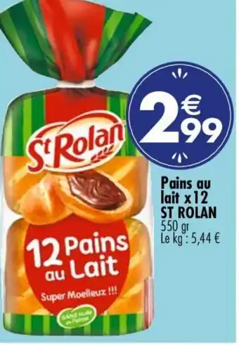 Carrefour Market Pains au lait x 12 ST ROLAN offre