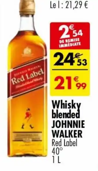 Carrefour Market Whisky blended JOHNNIE WALKER l offre