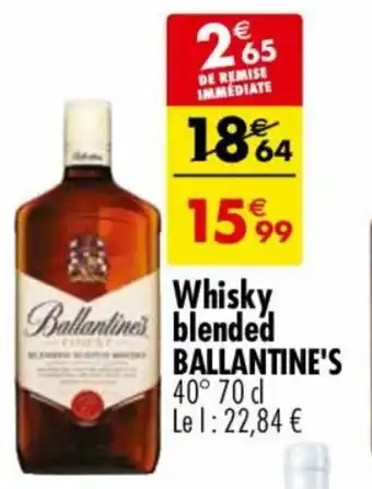 Carrefour Market Whisky blended BALLANTINE'S offre