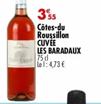 Carrefour Market Côtes-du Roussillon CUVÉE LES BARADAUX offre