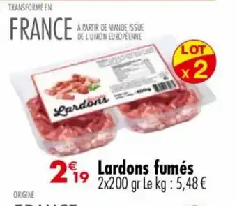 Carrefour Market Lardons fumés offre