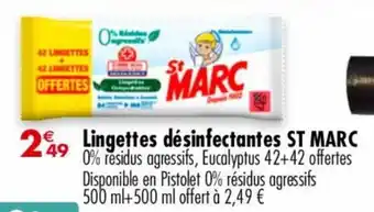 Carrefour Market Lingettes désinfectantes ST MARC offre