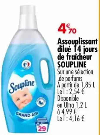Carrefour Market Assouplissant dilué 14 jours de fraîcheur SOUPLINE offre