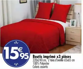 Boutis imprimé x3 piÚces