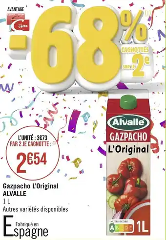 Géant Casino Gazpacho L'Original ALVALLE offre