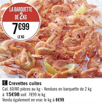 Géant Casino Crevettes cuites offre