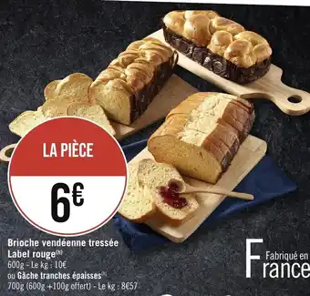 Brioche vendéenne tressée Label rouge(¹)