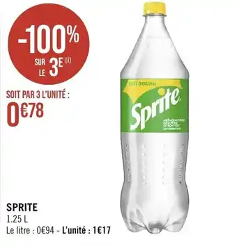 Géant Casino SPRITE 1.25 L offre