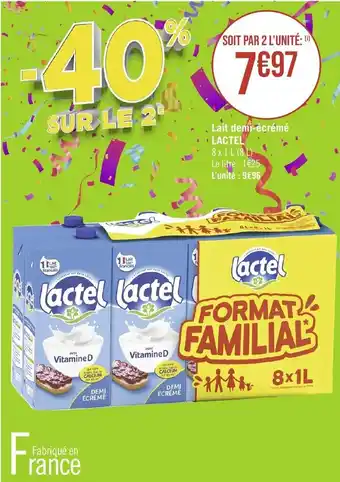 Géant Casino Lait demi-écrémé * LACTEL offre