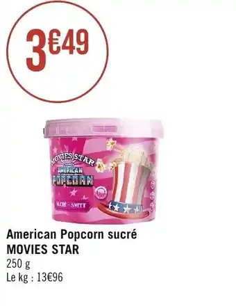 American Popcorn sucré MOVIES STAR