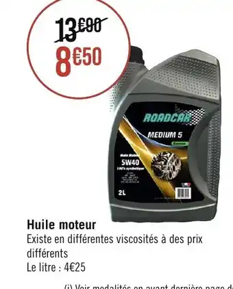 Géant Casino Huile moteur offre