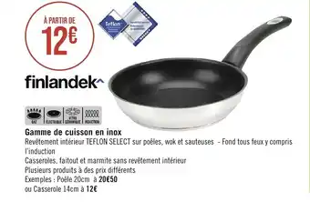 Géant Casino Gamme de cuisson en inox offre