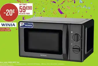 Géant Casino Micro ondes WKOR-W207 Noir offre