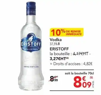 METRO Vodka 37.5% ERISTOFF offre
