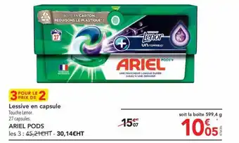 METRO Lessive en capsule Touche Lenor. 27 capsules. BOITE EN CARTON. REDUISONS LE PLASTIQUE®! offre