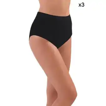 Pack 3 slip en microfibre sans couture carla