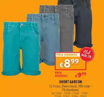 Trafic Short Garcon offre