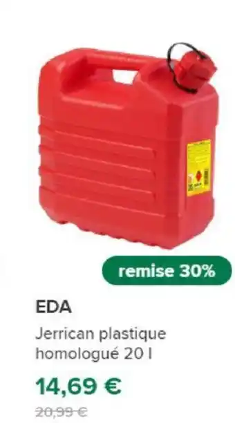 Feu Vert EDA Jerrican plastique homologué 201 offre