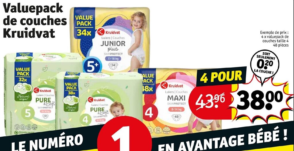 Promo Valuepack de couches PACK Kruidvat chez Kruidvat