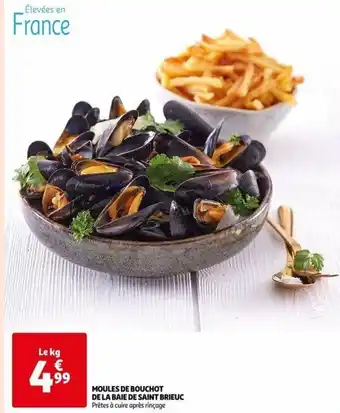 Auchan MOULES DE BOUCHOT DE LA BAIE DE SAINT BRIEUC Prêtes à cuire après rinçage offre